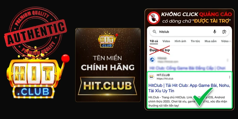 Hướng dẫn nhận biết trang HITCLUB chính hãng